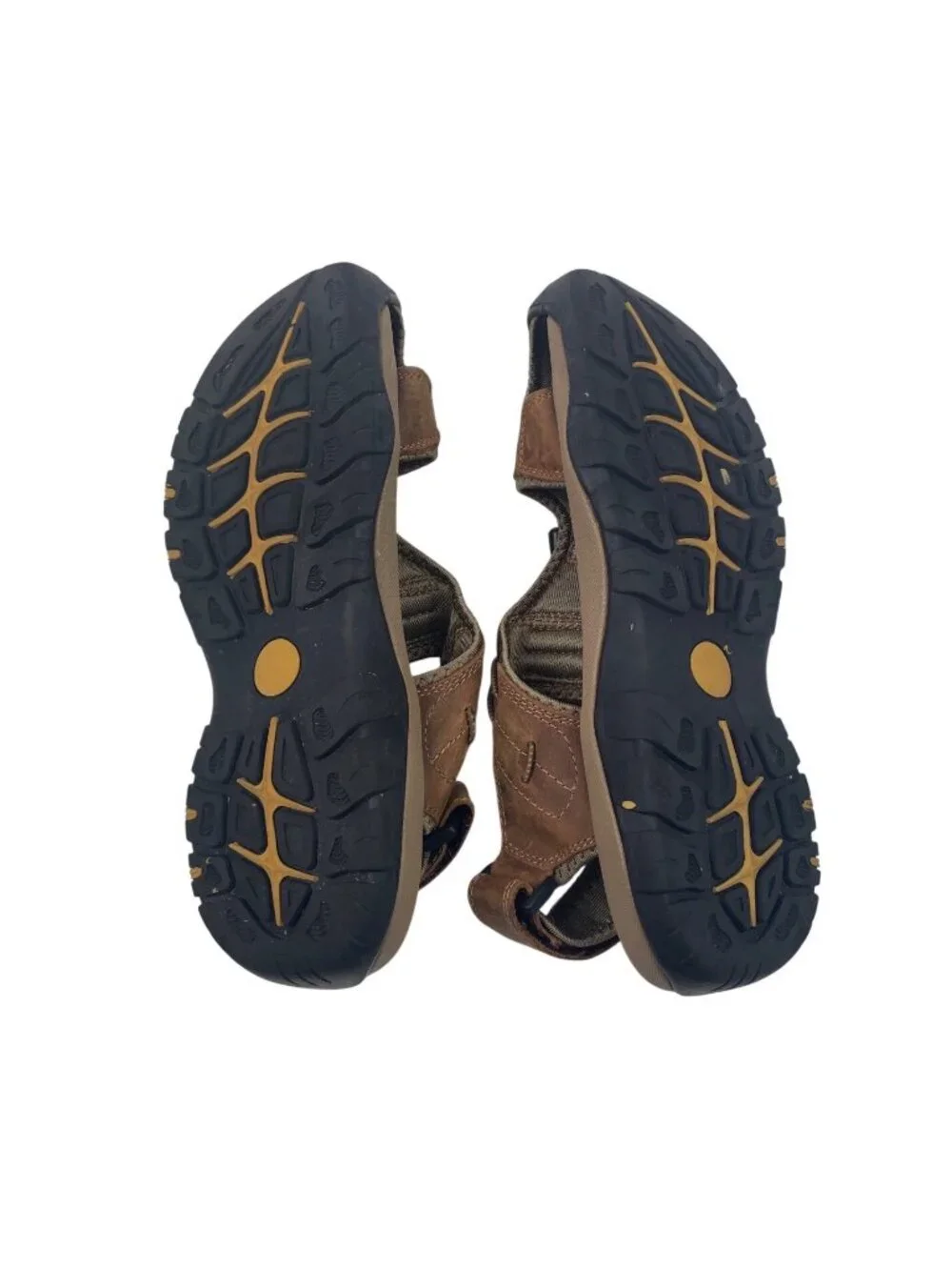 Rojeam Mens Brown Walking Sandals Closed Toe Beach Shoes Size 10